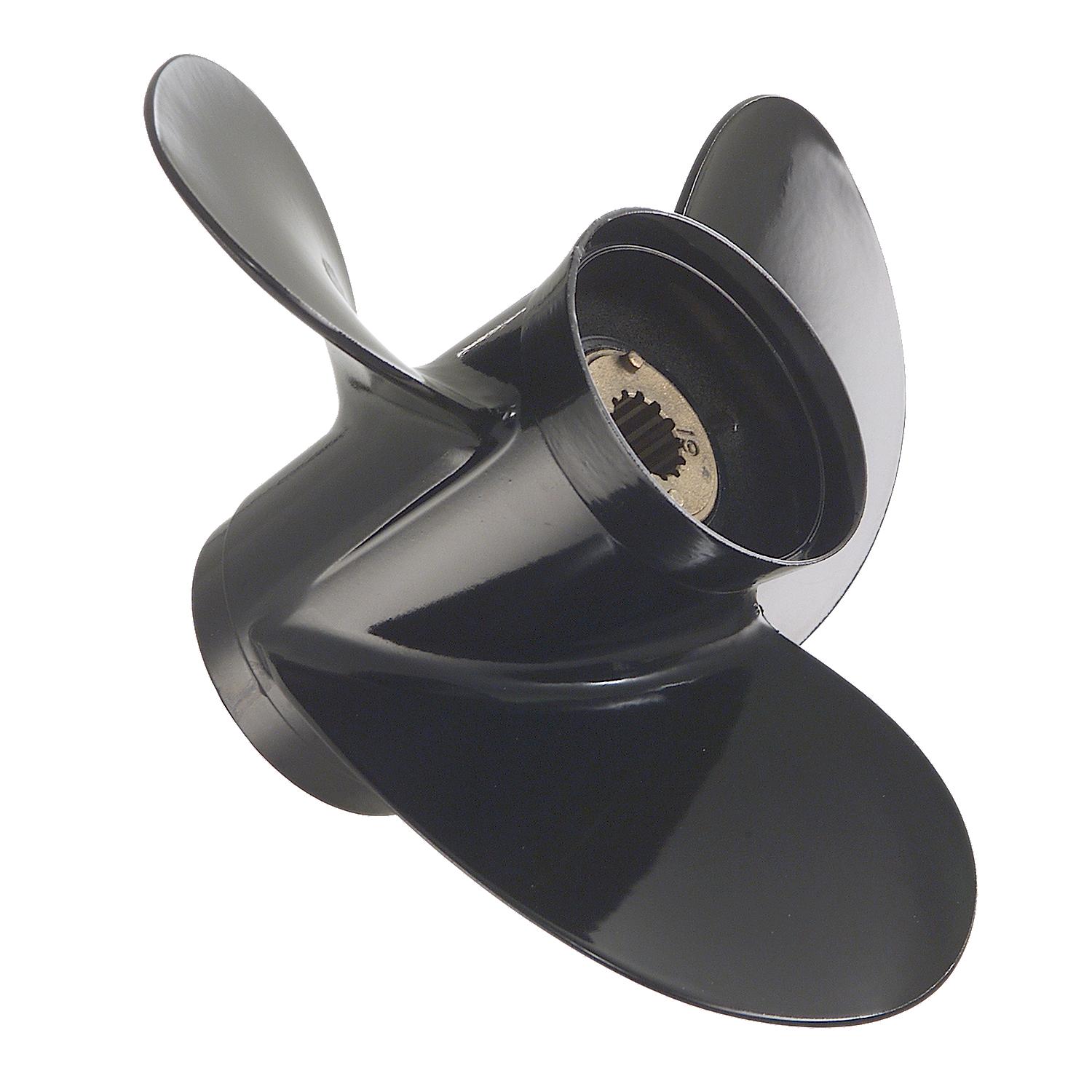 Quicksilver QA2028X Black Diamond 3-Blade Aluminum Propeller 14x10 RH