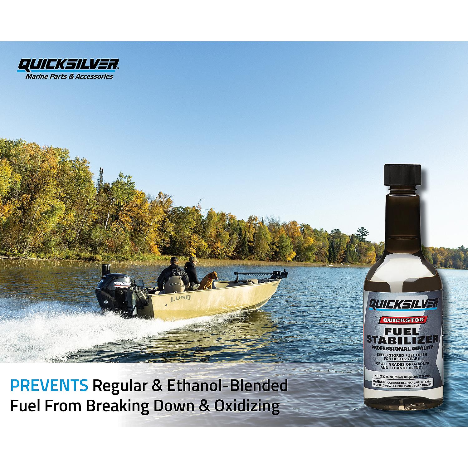 Quicksilver 8M0058683  Quickstor Fuel Treatment and Stabilizer, 1 Gallon