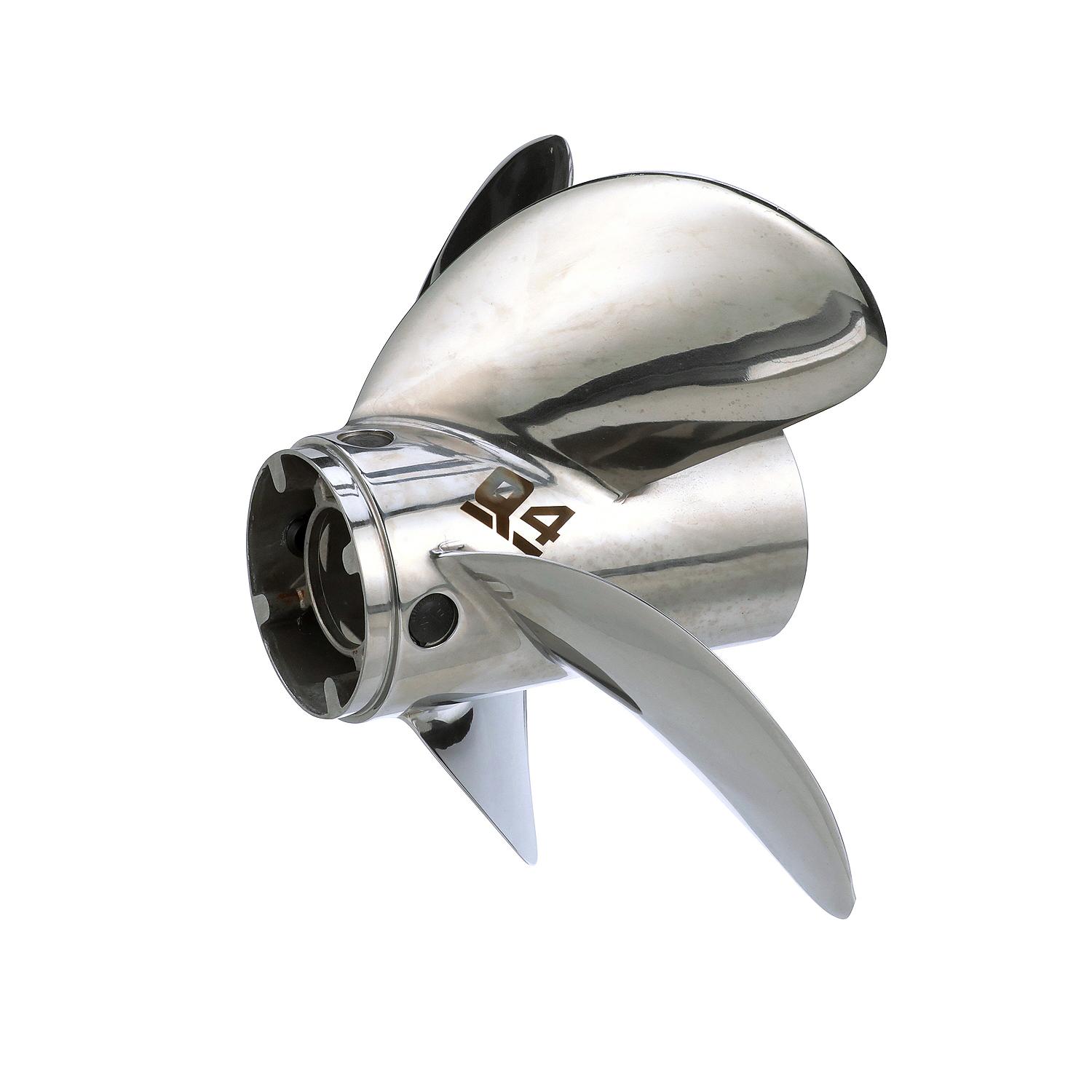 Quicksilver 8M0103526 Q4 4-Blade Stainless Steel Propeller 14.6" x 17" RH