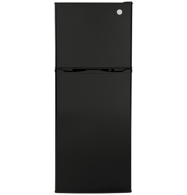 GE Appliances GPV10FGNBB-R 9.8 Cu Ft 12V Top-Freezer Refrigerator Black