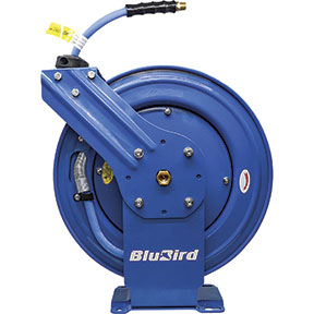 BluBird BBRDA12100 Rubber Air Hose Reel Dual Arm Assembly 1/2" x 100'