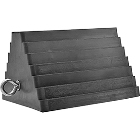 BluBird BBRWC01 Pyramid Wheel Chock with Eyebolt - Heavy Duty Rubber