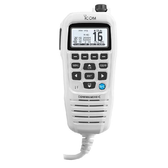 Icom HM195GW CommandMic IV Remote Control Microphone - White Backlit LCD