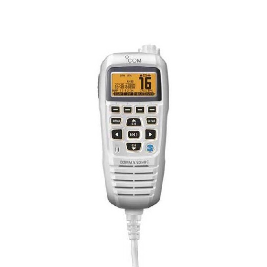 Icom HM195SW 42 EXP CommandMic IV Remote Control Microphone with Yellow Backlit LCD - Super White