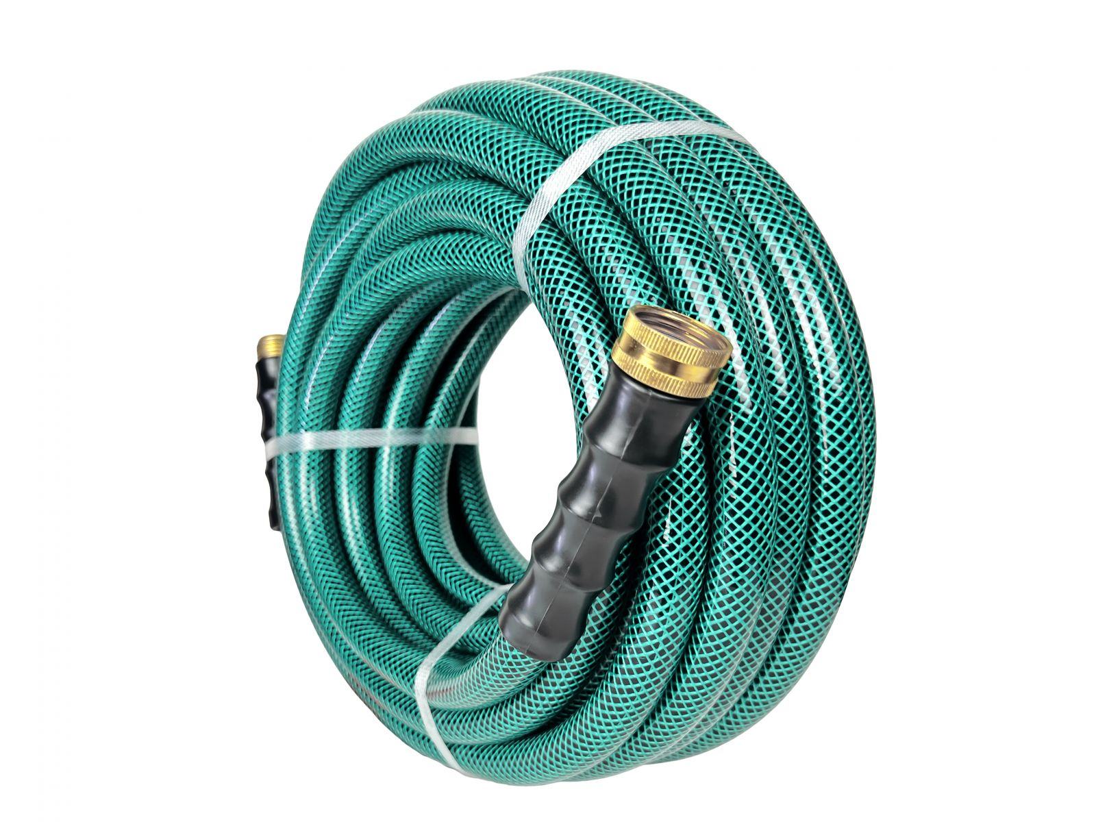 Avagard AVGPV5815 PVC Water Hose 5/8" x 15' Green with GHT Fittings