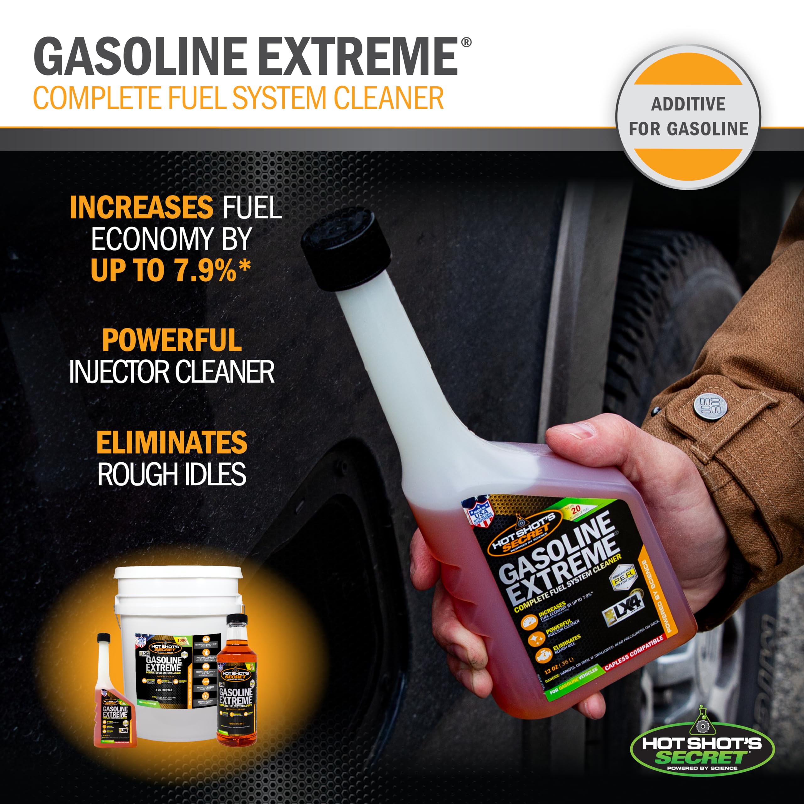 Hot Shots GE12Z Gasoline Extreme Fuel System Cleaner 12 Oz