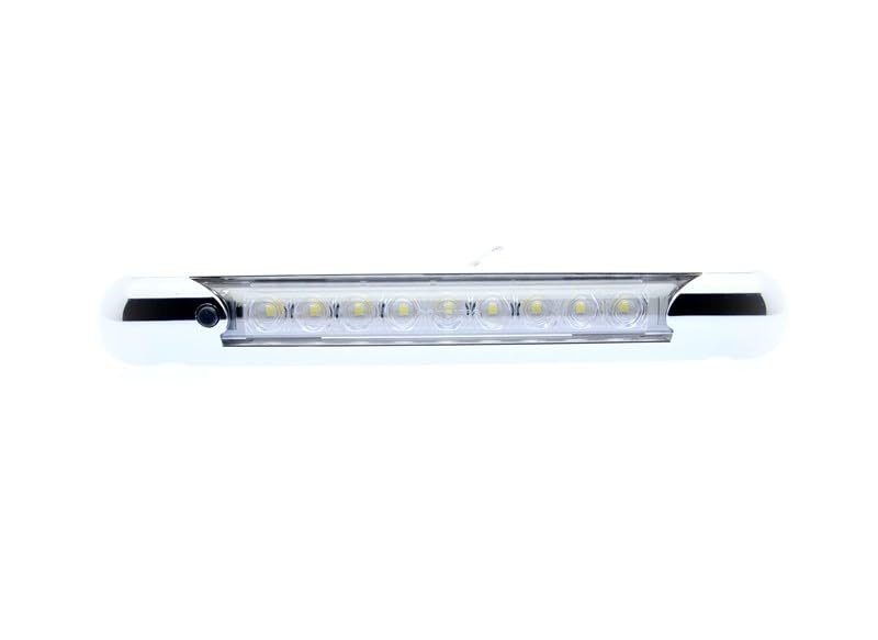 Optronics ILL70CCSBAWN 11" LED Interior Light Strip with Switch 12V Clear Lens Cream