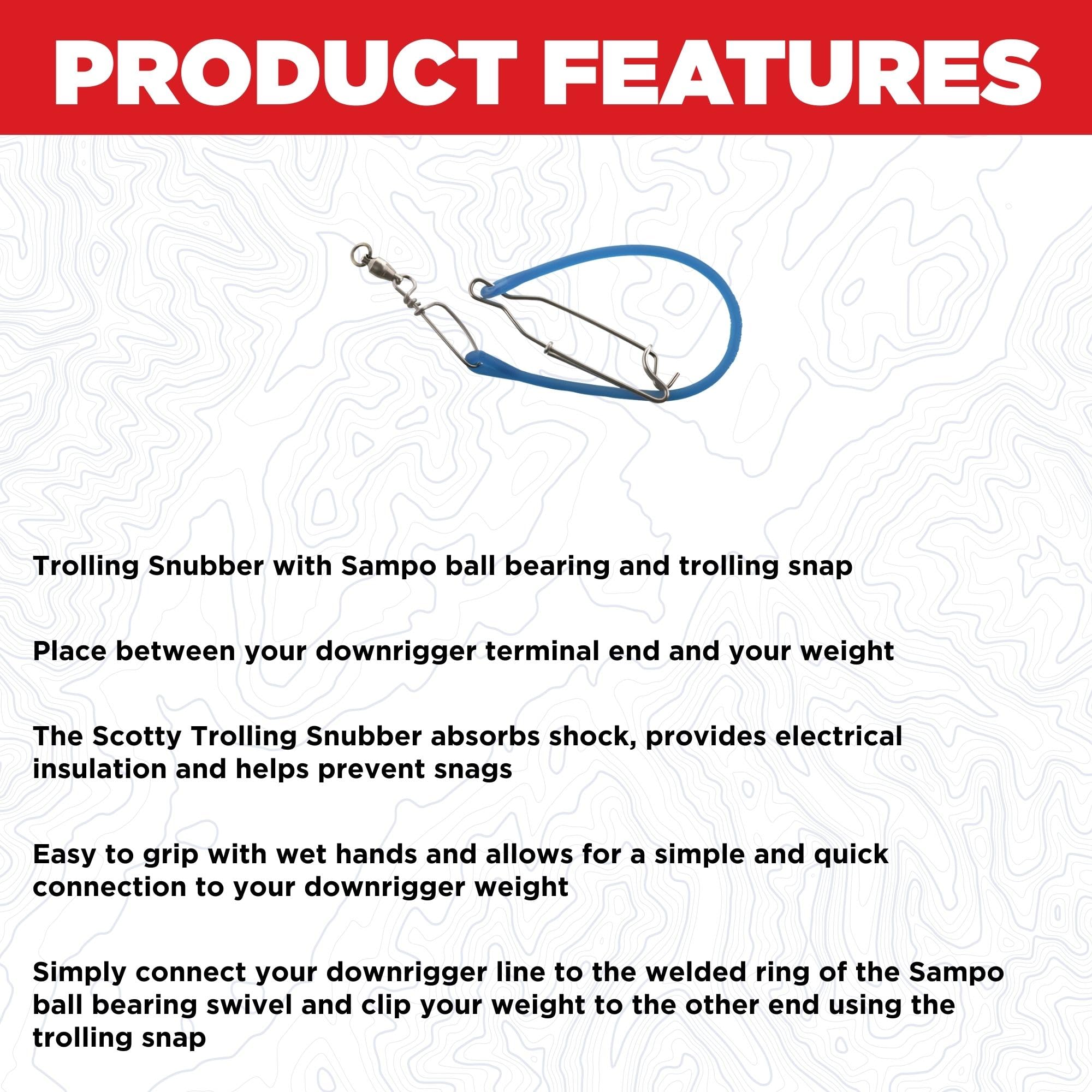 Scotty Downriggers 0370 Downrigger Weight Snubber with Swivel and Snap