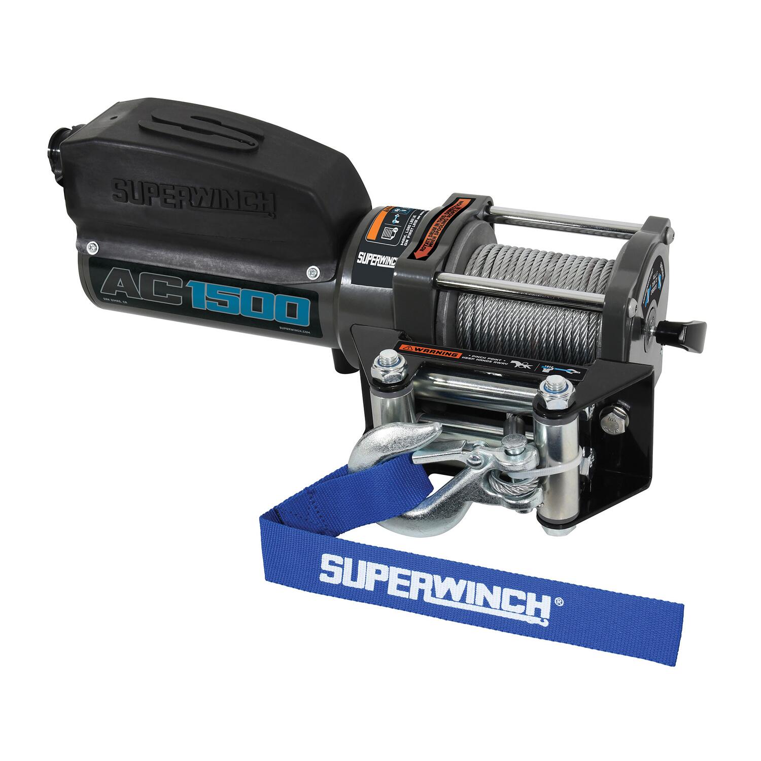 Superwinch 1715001 AC 1500 120V Electric Utility Winch 1500 lbs