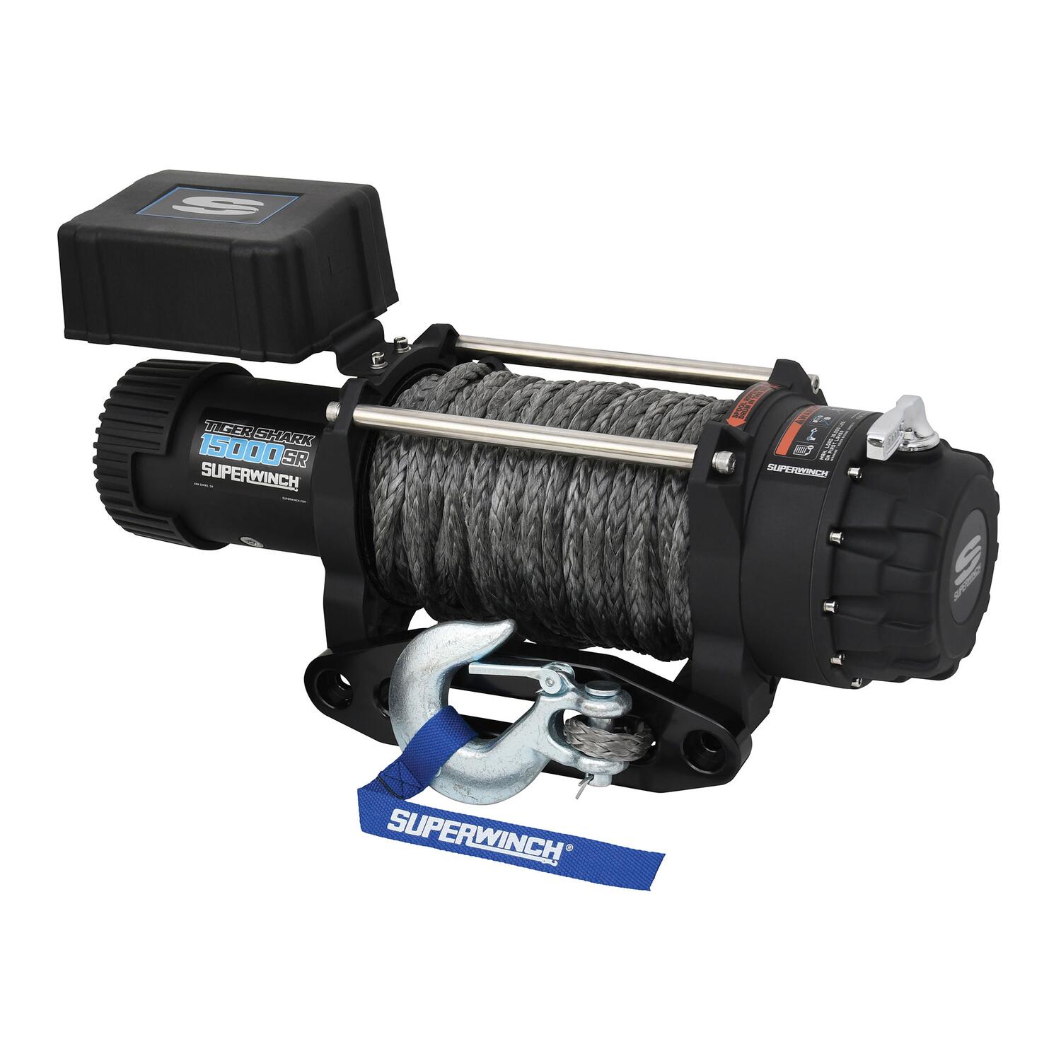 Superwinch 1515001 Tiger Shark 15000SR 15000 lb Synthetic Rope Winch