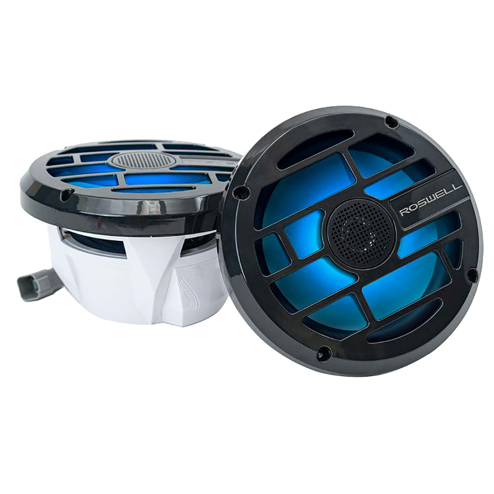 Roswell Marine C920-1912 R Series 7.7" Marine Speakers with RGB LED - Anthracite Grille
