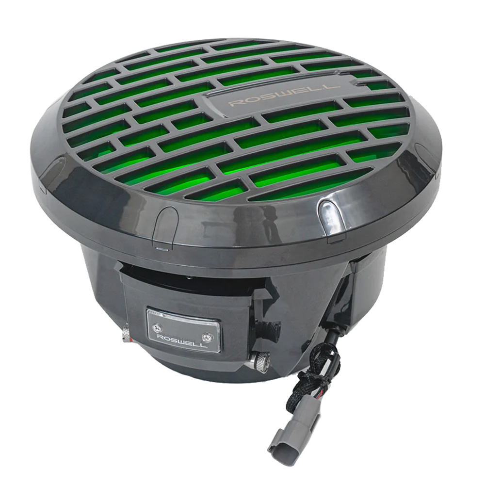 Roswell Marine C920-1802 R1 10" Marine Subwoofer with RGB LED Anthracite Grille