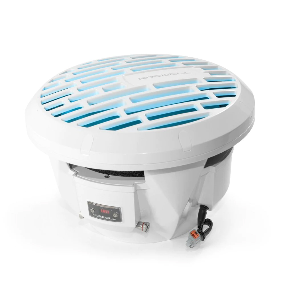 Roswell Marine C920-1810 R1 12" Marine Subwoofer White 500W RMS RGB LED