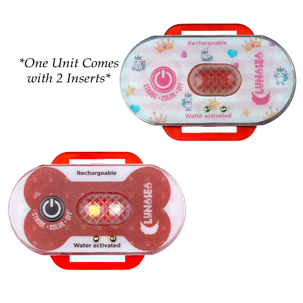 Lunasea Lighting LLB-63RB-E0-01 Water Activated Strobe Light Child Pet Safety Red