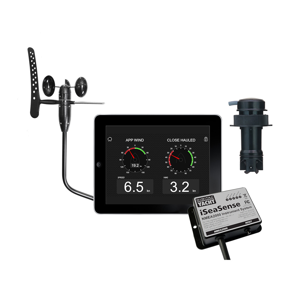 Digital Yacht ZDIGISSPK2 iSeaSense Wireless Marine Instrumentation System with Speed Depth Temperature Wind Sensor