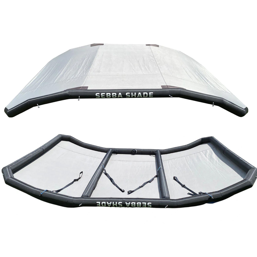 Sebba Shade SS8X12GRY 8x12 Grey Inflatable Boat Sun Shade for 26'+ Boats