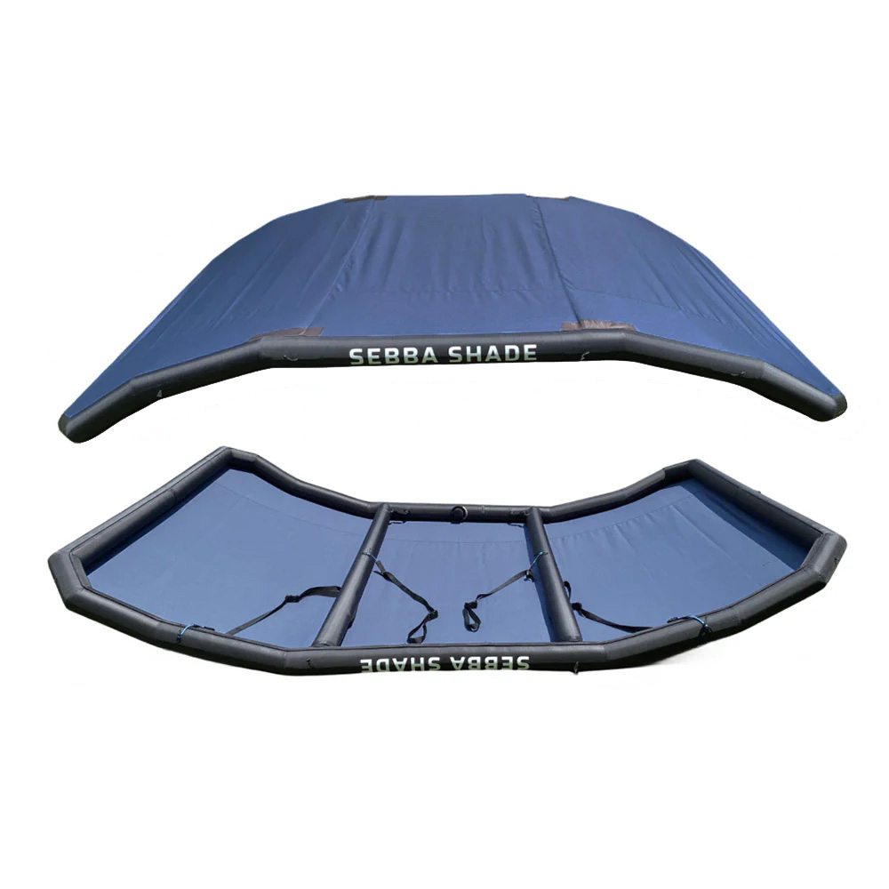 Sebba Shade SS8X12BLU 8x12 ft Inflatable Boat Sun Shade Blue for Boats 26'+