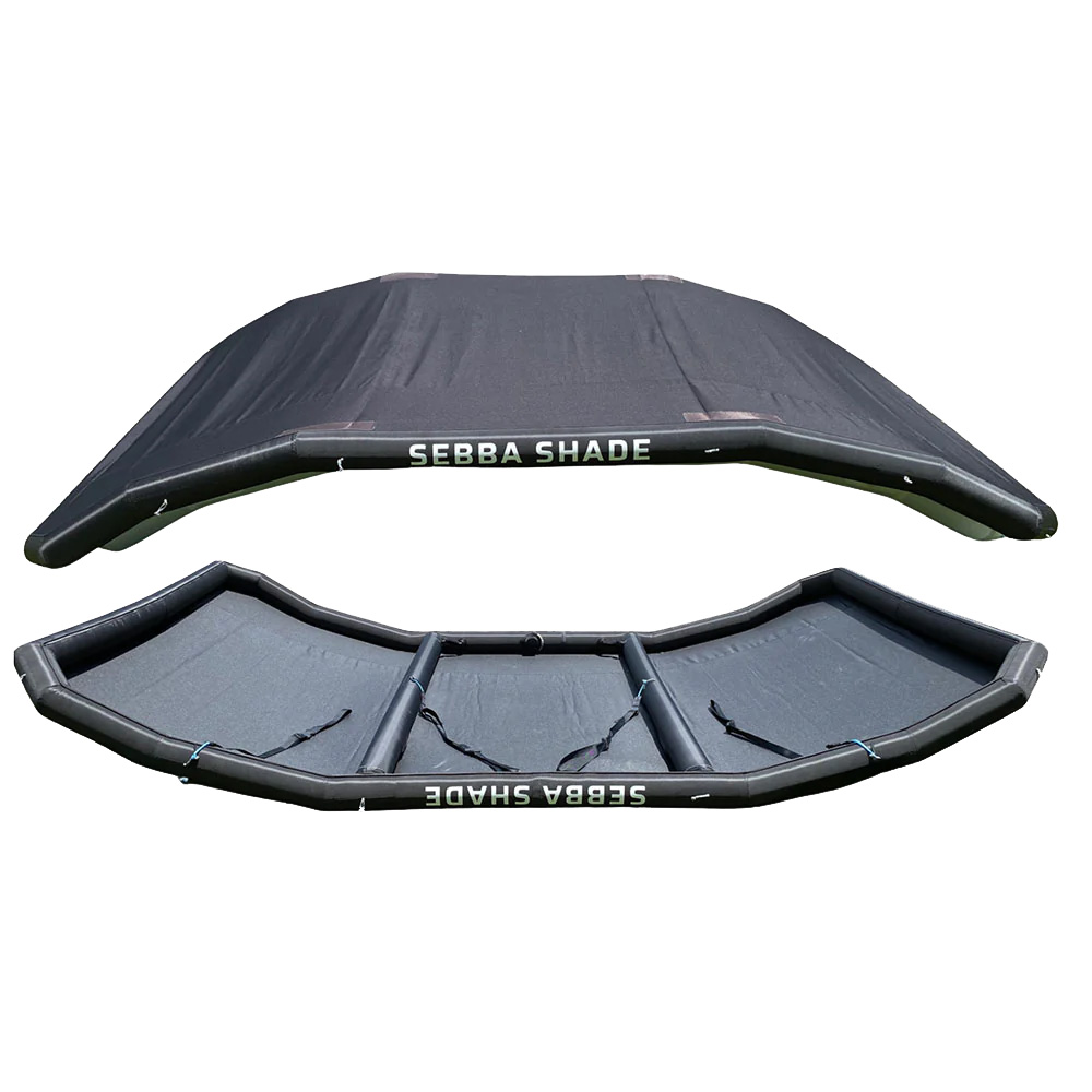 Sebba Shade SS8X12BLK 8x12 ft Inflatable Sun Shade for Boats 26'+ Black
