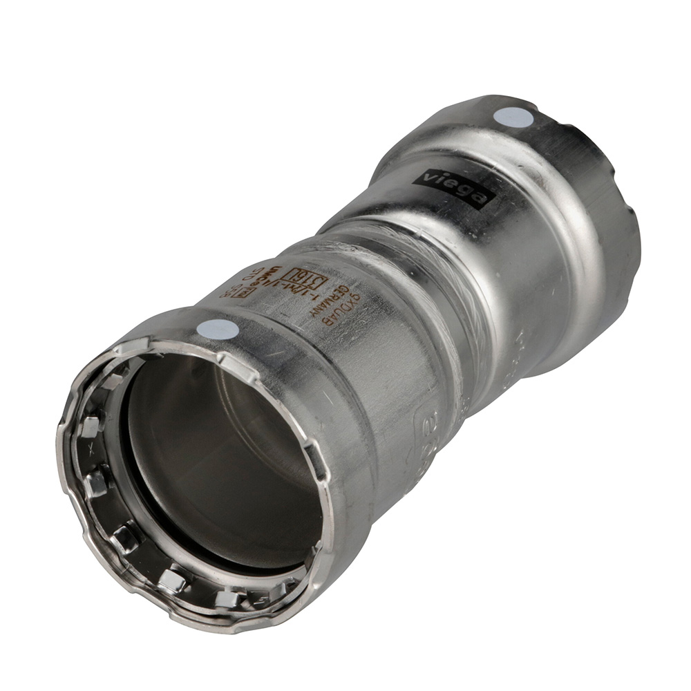 Viega 91275 MegaPress 316 Stainless Steel FKM Reducer 1" x 3/4"