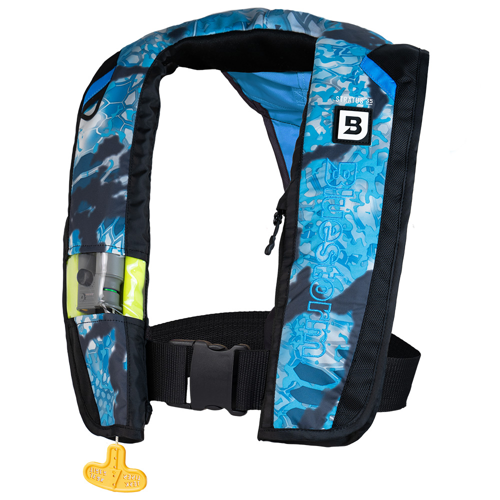 Bluestorm BS-T1H-23-LIT Kryptek Stratus 35 Auto Inflatable PFD Type II Life Jacket