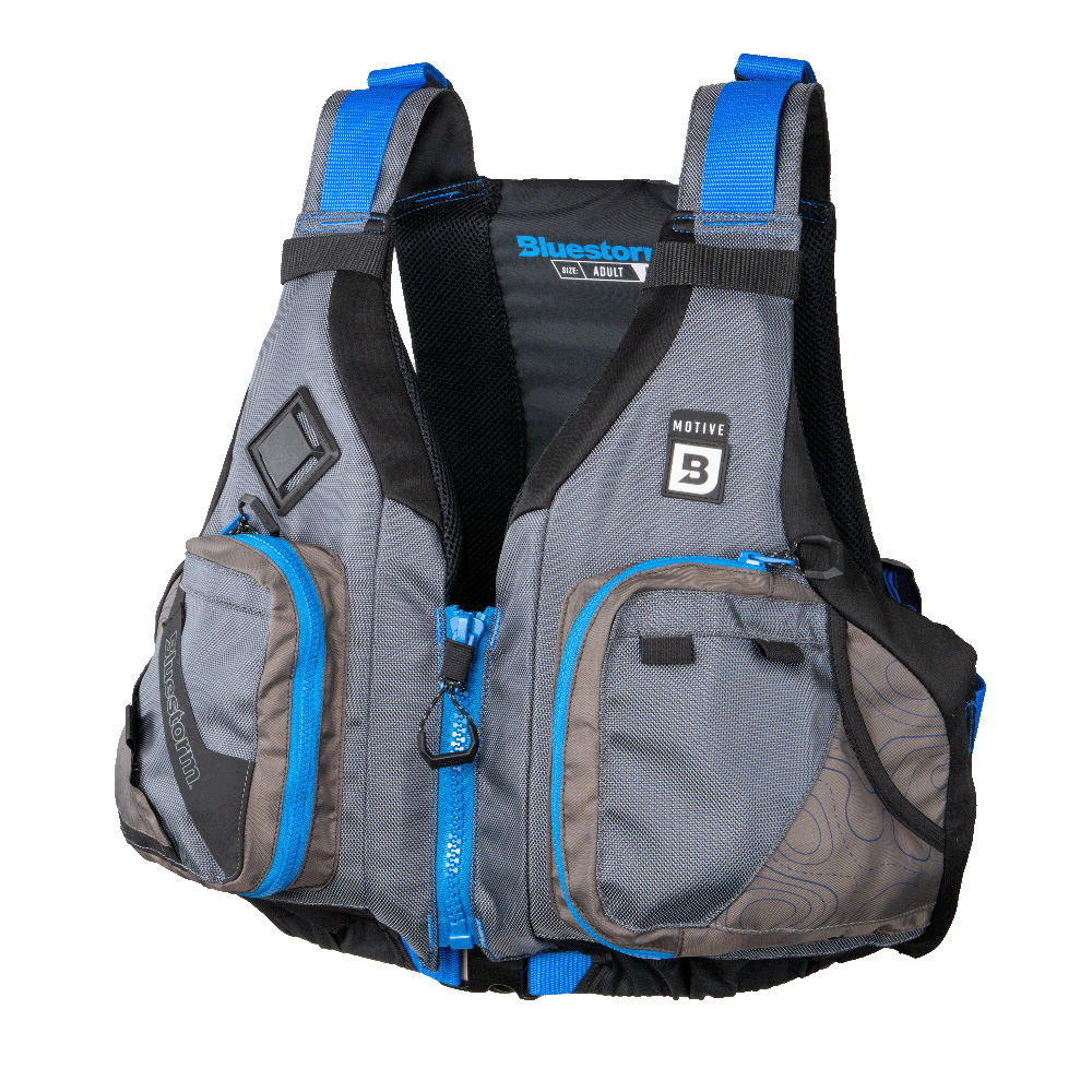 Bluestorm BS-248-TPE-S/M Motive Kayak Fishing Life Vest Deep Blue S/M