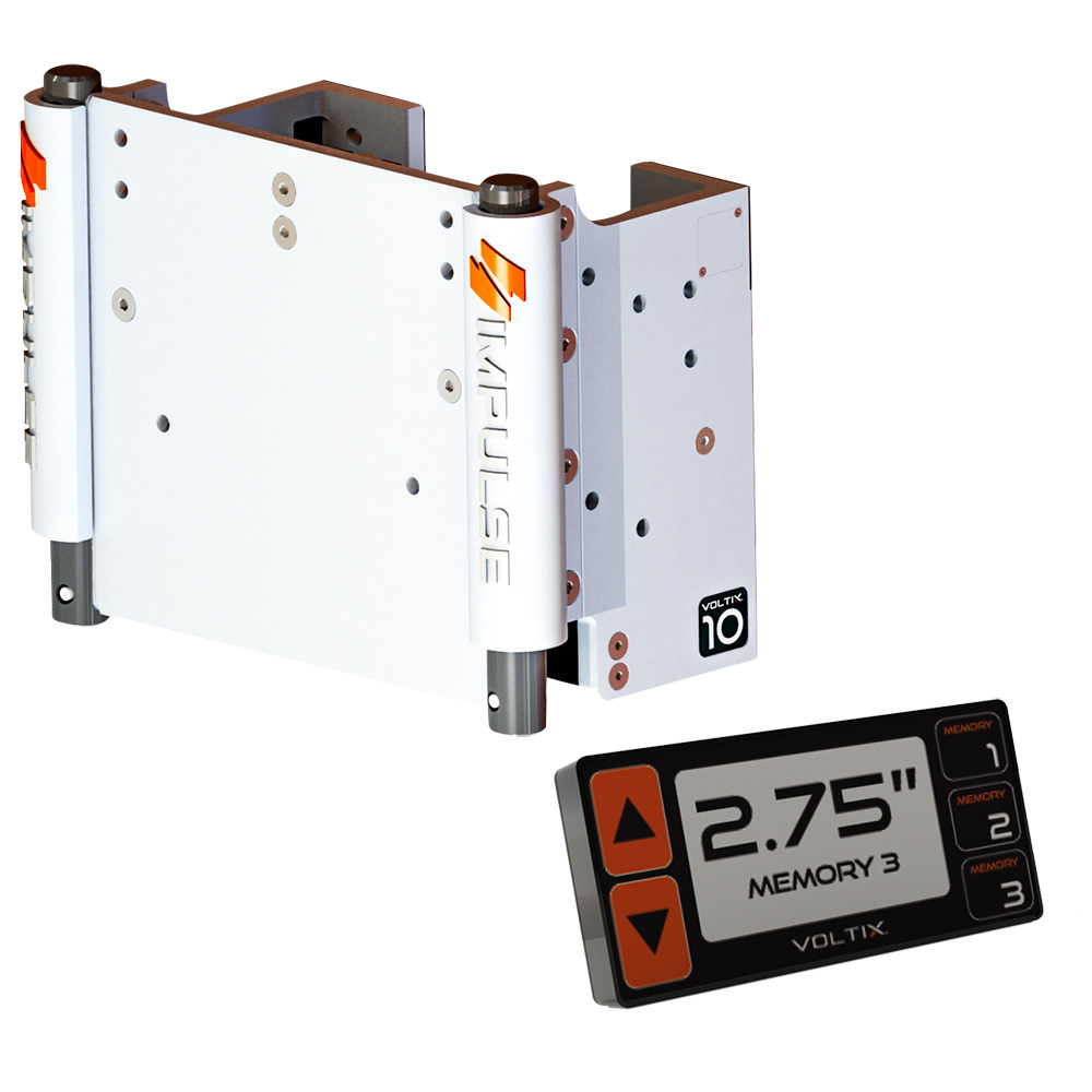 Impulse 75071-W XL 10" Electric Jack Plate with Smart Control White Cerakote