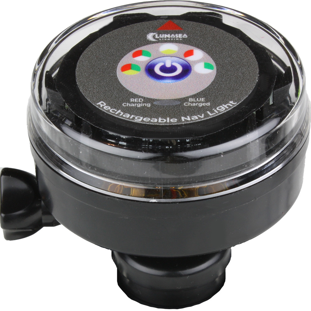 Lunasea Lighting LLB-72BK-UB-00 Rechargeable Tri-Color Portable Navigation Light