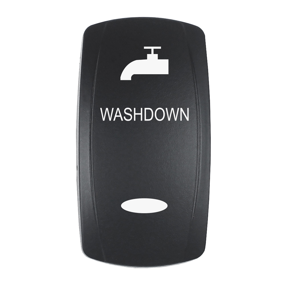 Pacer Performance EV2LE-WSHDWN Washdown Contura V Switch Actuator Black Laser Etched