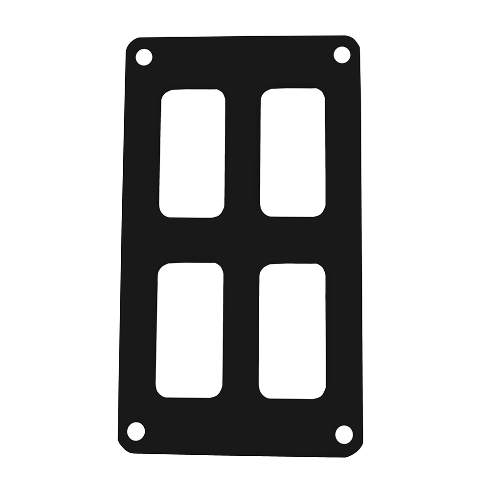 Pacer Performance PSC-22-BK 2-Switch Panel Black Aluminum 3x4.75 Marine Grade