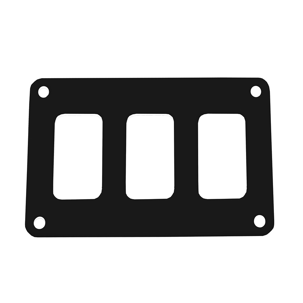 Pacer Performance PSC-31-BK 3-Switch Panel 1 Row 4.25" x 2.75" Black Aluminum
