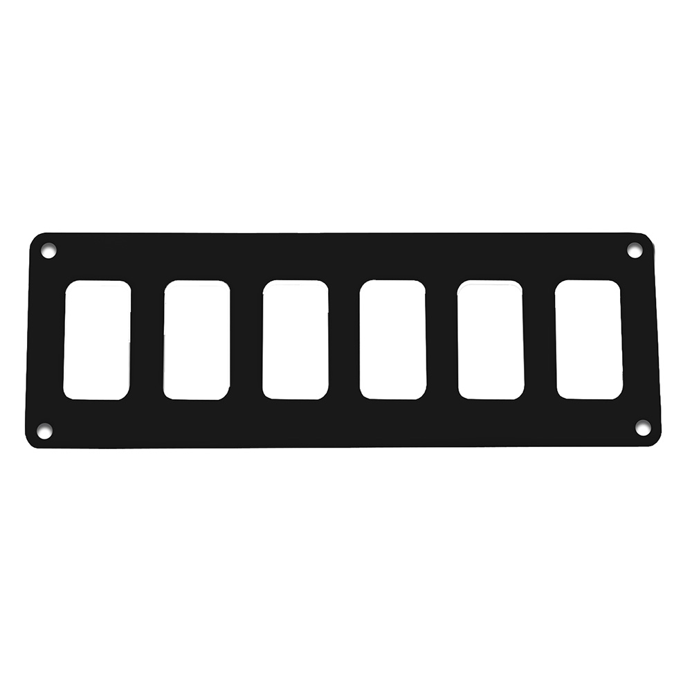 Pacer Performance PSC-61-BK PACER SWITCH PANEL - 6 SWITCH - 1 ROW - 8" X 2.75" -