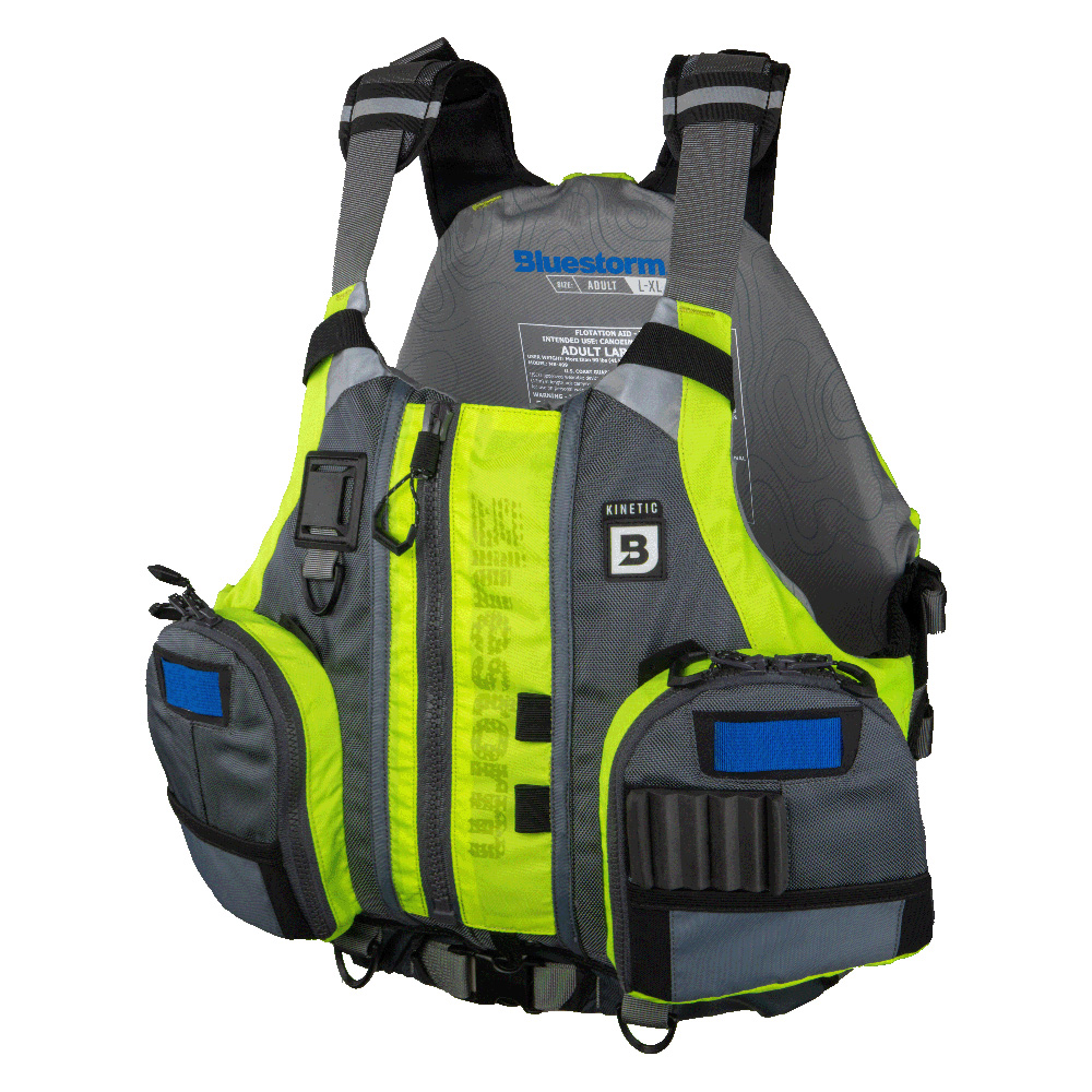 Bluestorm BS-409-HVS-XXL Kinetic Kayak Fishing Vest Hi-Vis 2XL/3XL