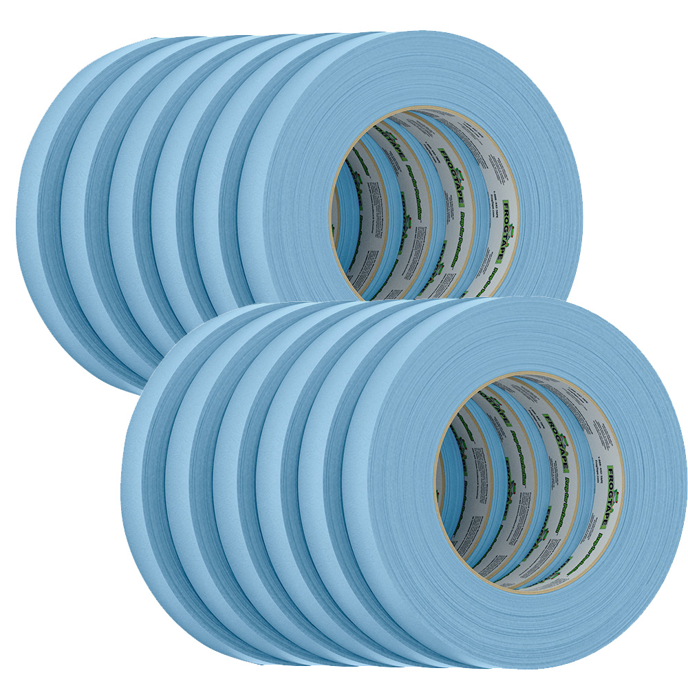 FrogTape 105770 CP 250 Medium-High Adhesion Masking Tape 18mm x 55m Light Blue 12-Pack