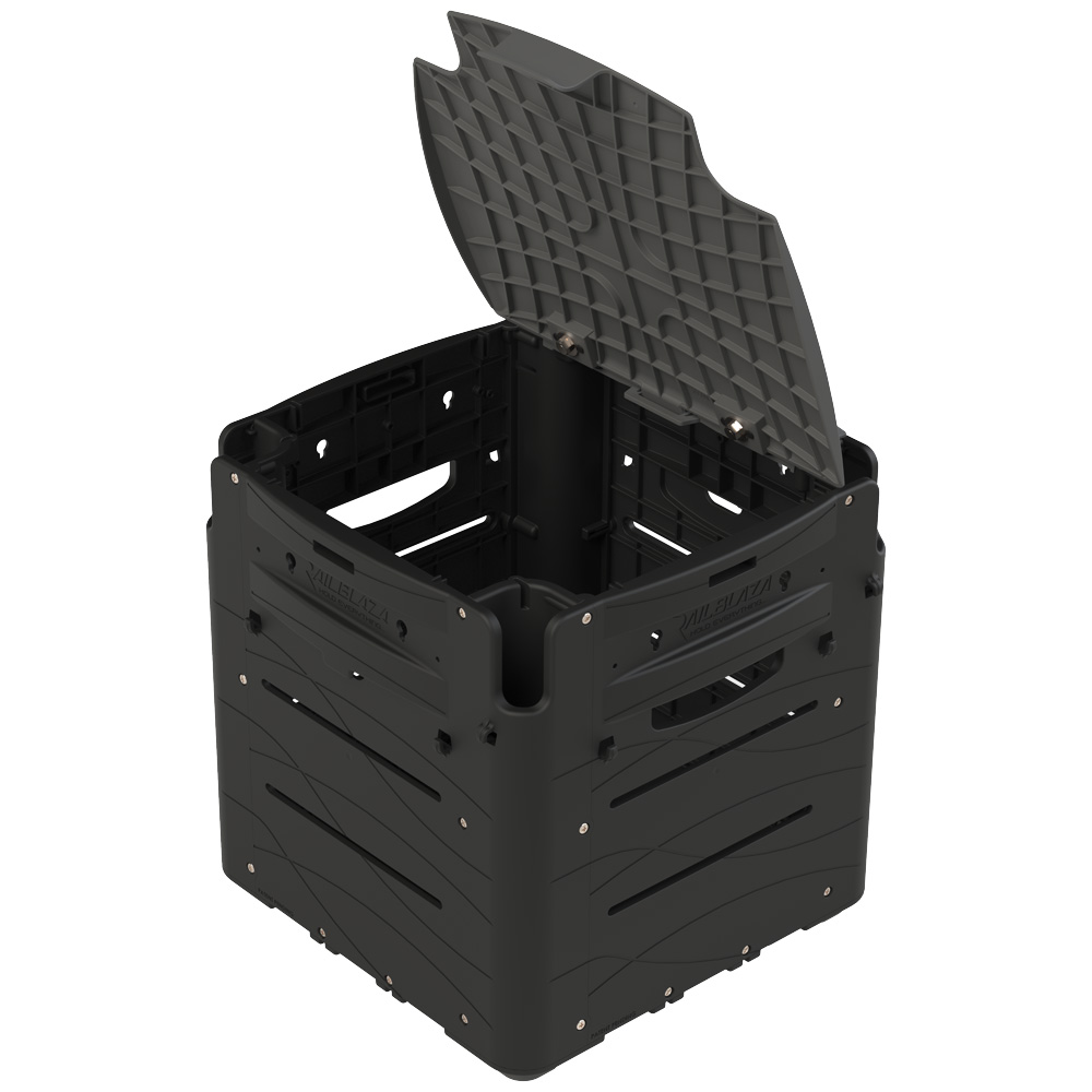RAILBLAZA 09-4227-11 Gear Hub Fishing Crate with Rod Holders