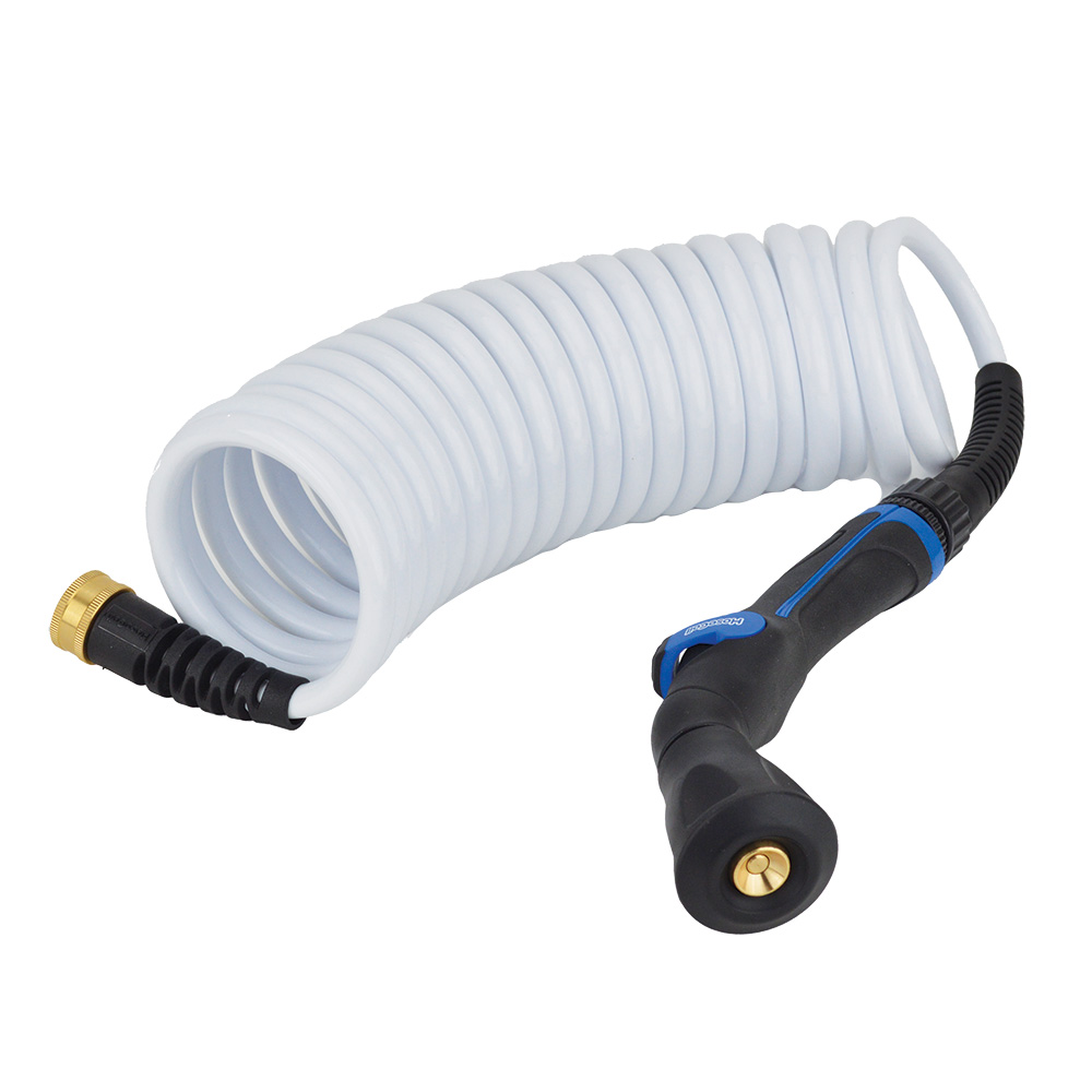 Hose Coil HS2011K Skipper Spray System 20' White Coiled Washdown Hose Kit