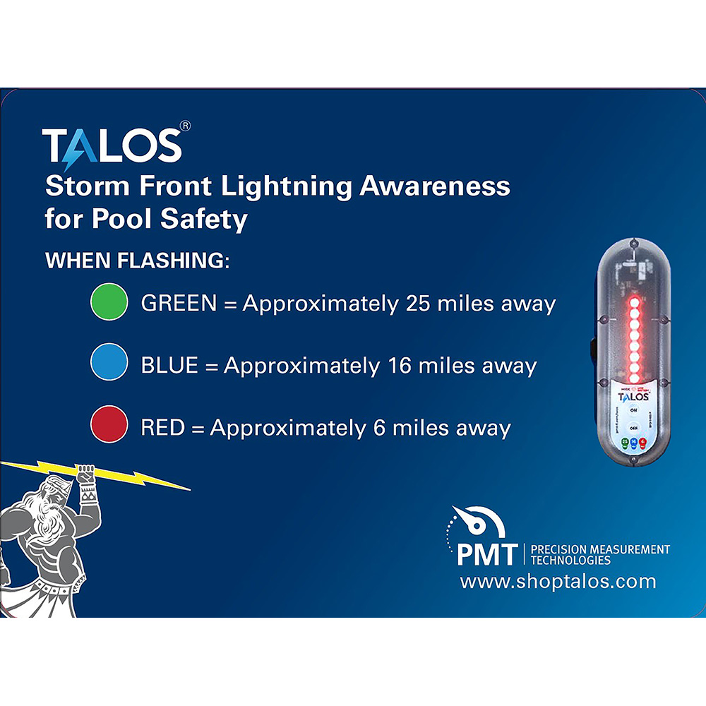 Talos SFD-1824P-MTB Lightning Detector with 18x24 Safety Sign