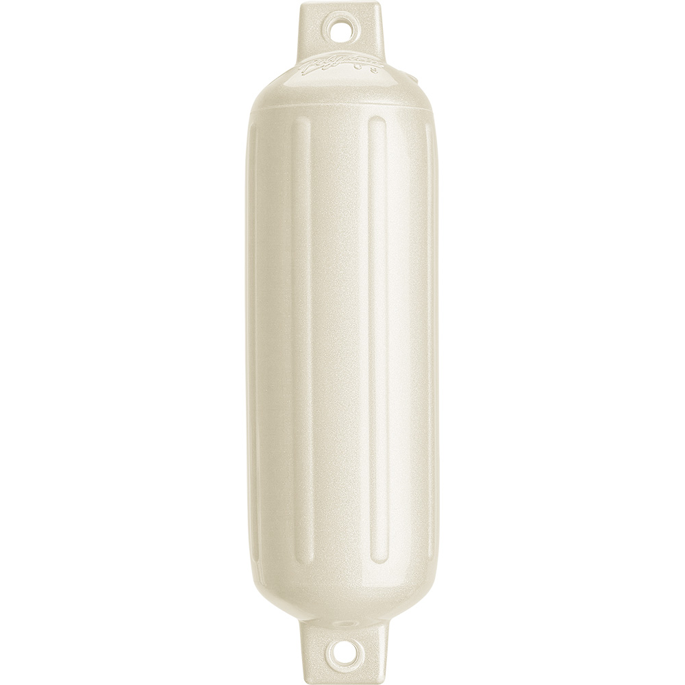 Polyform G-4-METALLIC WHITE Twin Eye Boat Fender 6.5" x 22" Metallic White