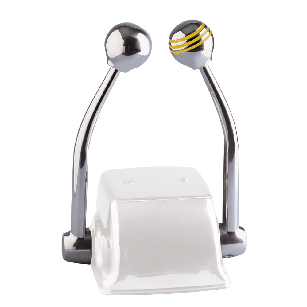 Schmitt Marine Steering Wheels 50055 Standard Control Arm Set with Gold Throttle & Plain Shift Knob