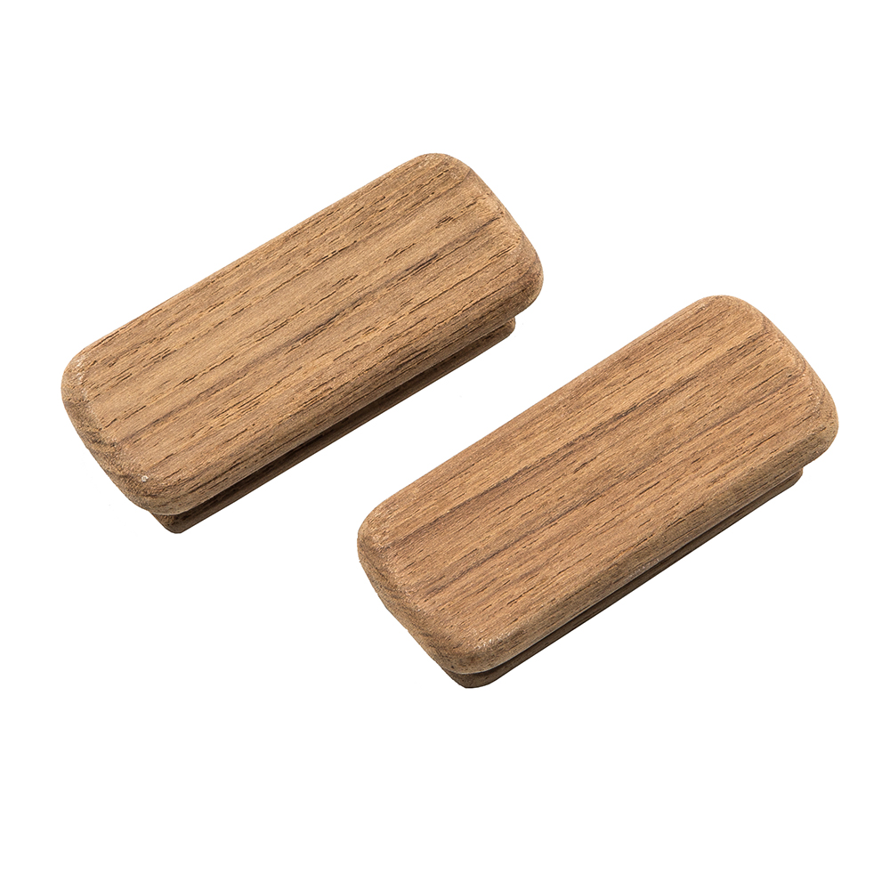 Whitecap Industries 60131-A Teak Rectangular Drawer Knob 2-3/4 Inch 2-Pack