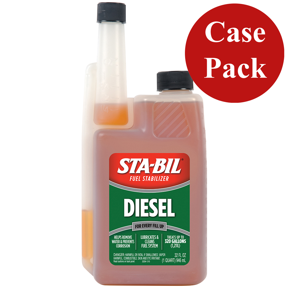 Sta-Bil 22254CASE Diesel Formula Fuel Stabilizer & Performance Improver 32oz Case of 4