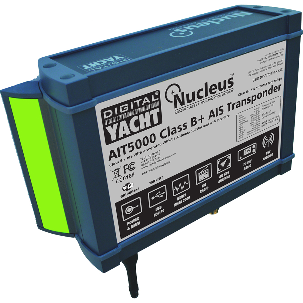 Digital Yacht ZDIGAIT5000 Class B+ AIS Transponder with VHF Splitter and WiFi