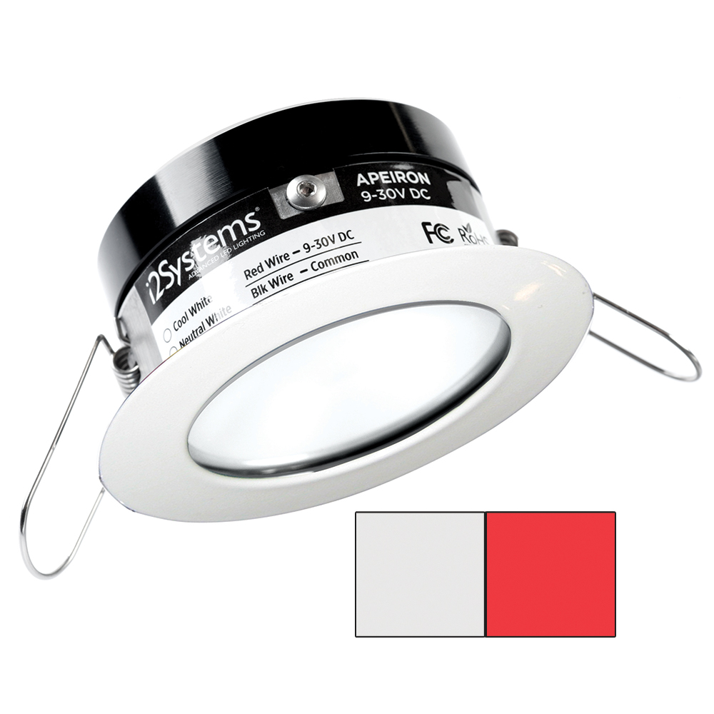 I2Systems A503-31AAG-H Apeiron PRO 3W Spring Mount LED Downlight Round Cool White Red