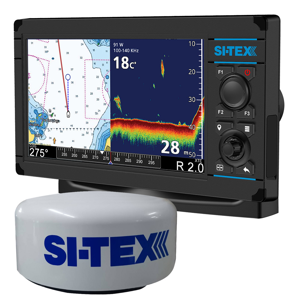Si-Tex NAVPRO900R 9" GPS Chartplotter with MDS-12 WiFi 24" Radome Radar