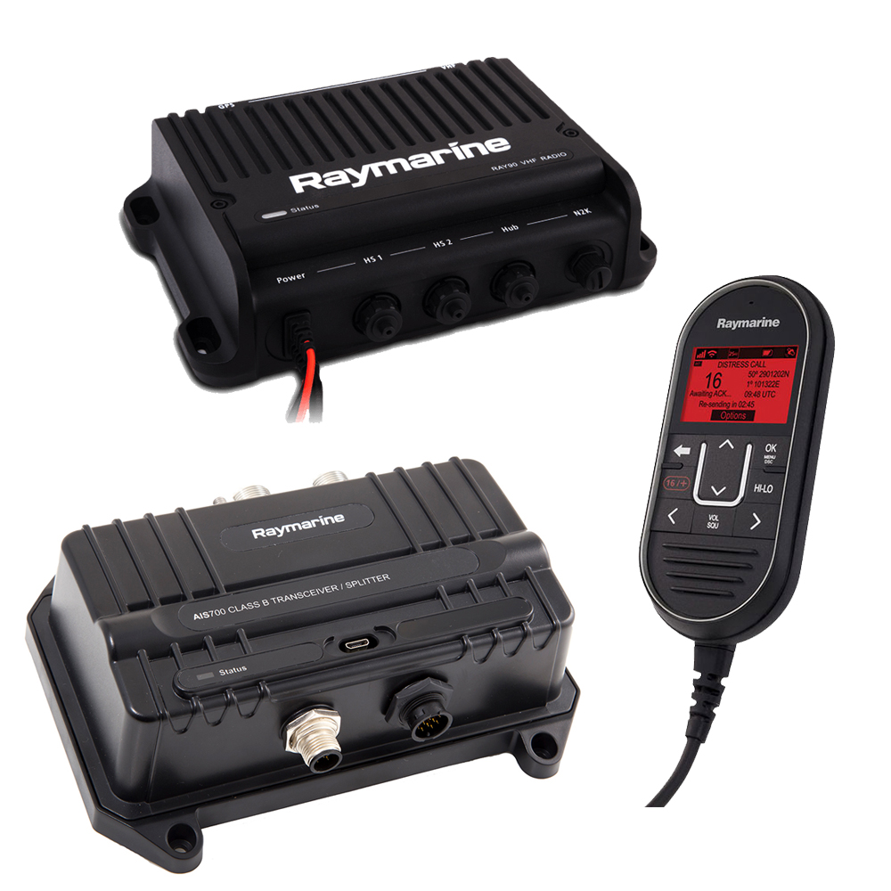 Raymarine T70424 Ray90 VHF Radio and AIS700 Class B Transceiver Bundle