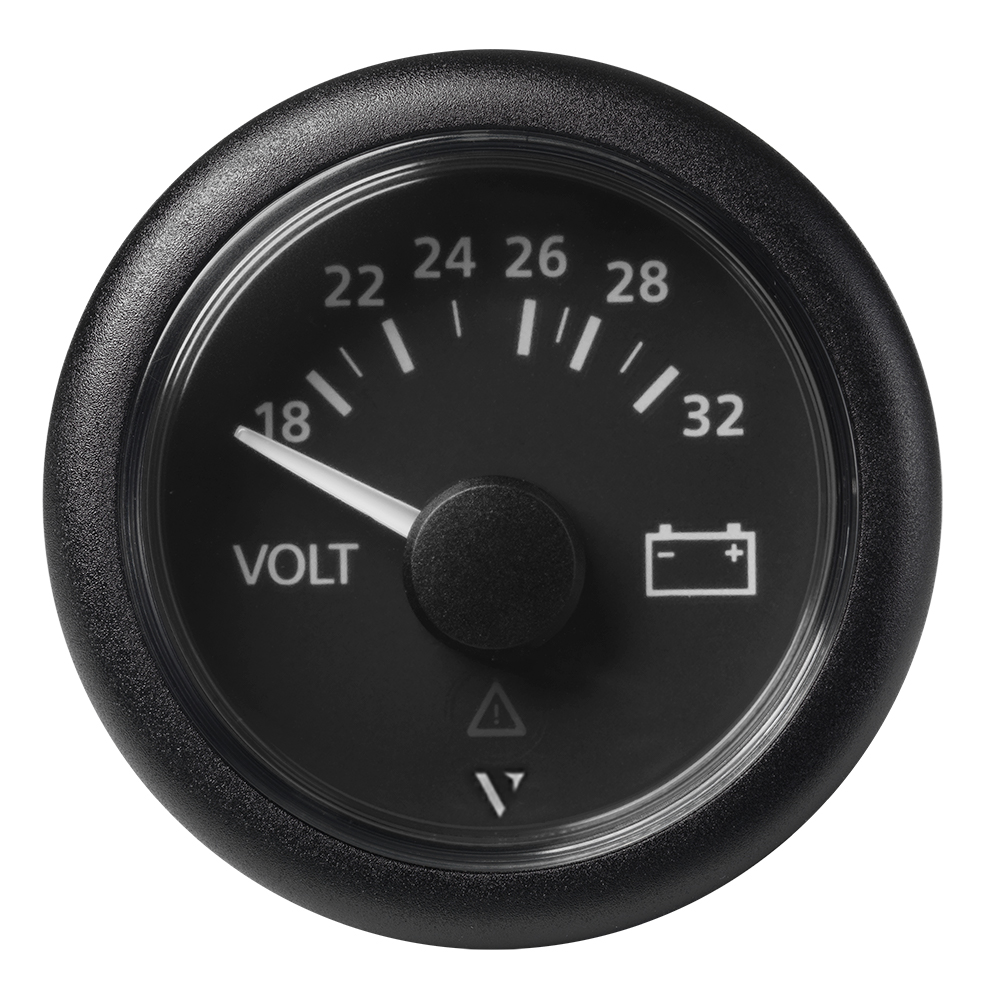 VDO Gauges A2C59512458 Viewline 52mm Voltmeter 18-32V Black Dial