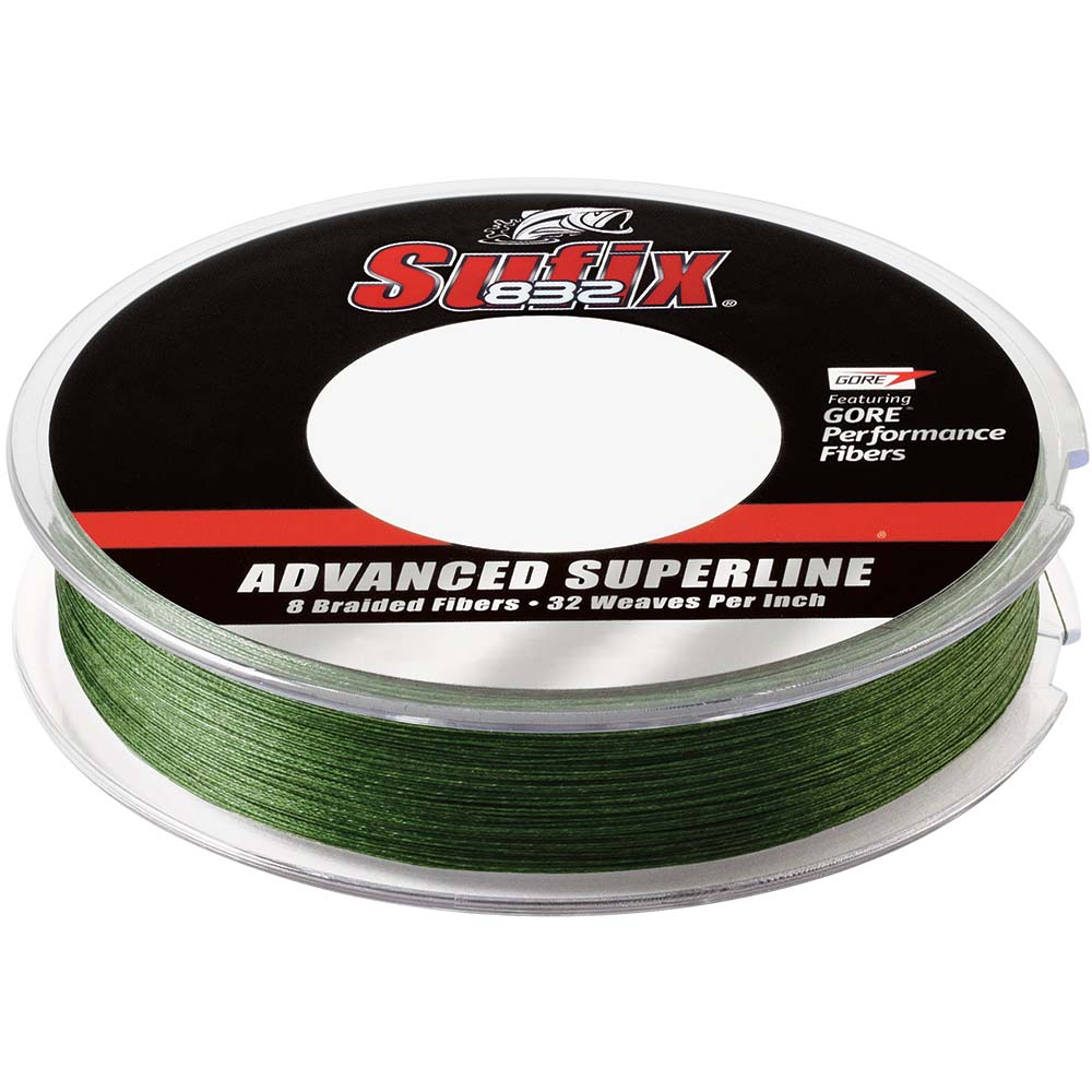 Sufix 660-010G 832 Braid Fishing Line 10lb Low-Vis Green 150 Yards