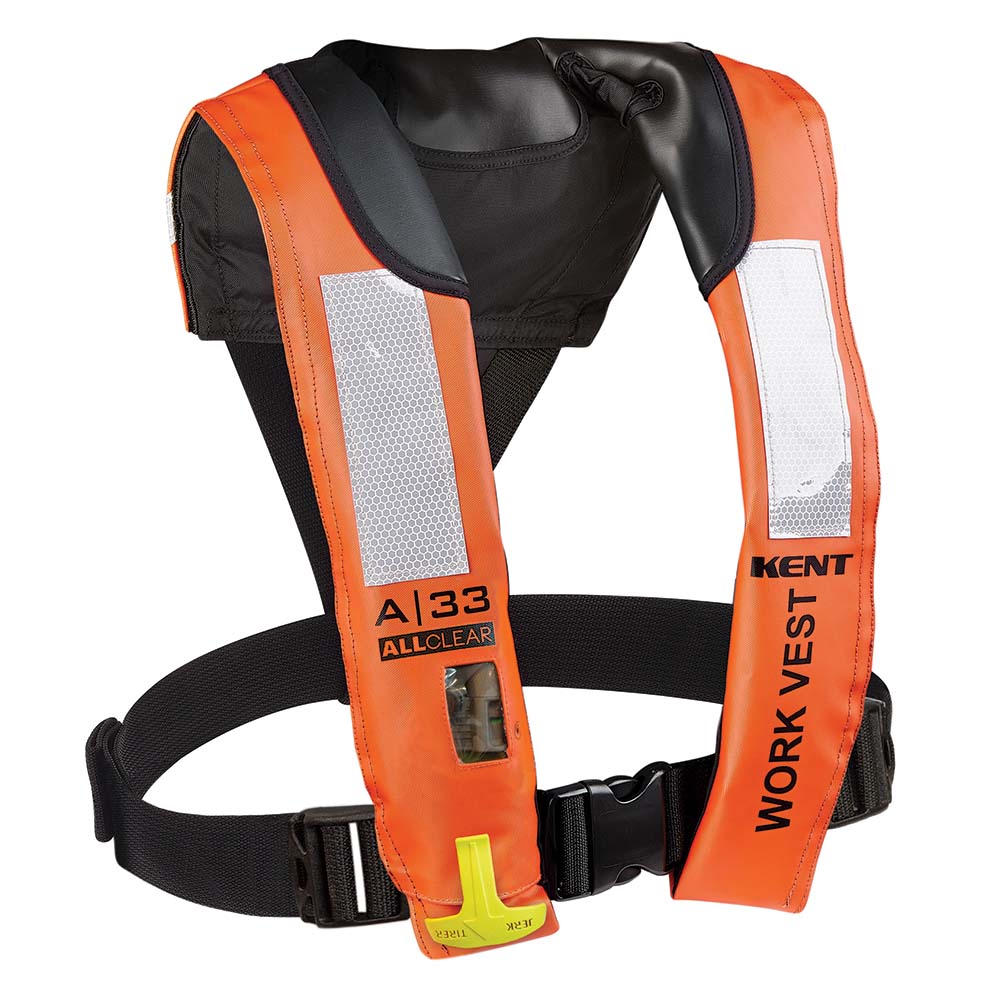 Kent Sporting Goods 134402-200-004-21 A-33 All Clear Auto Inflatable Work Vest High-Vis