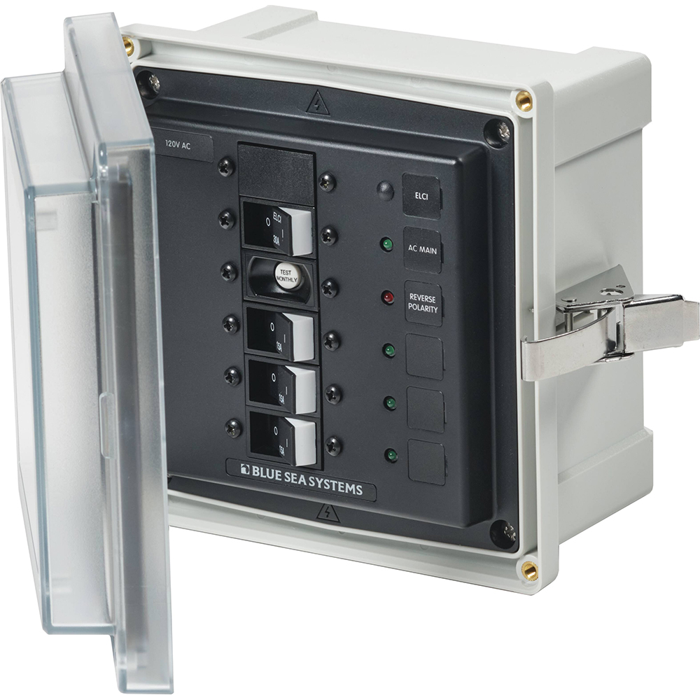 Blue Sea Systems 3128 BLUE SEA 3128 SMS PANEL ENCLOSURE 120V 30A 3CB