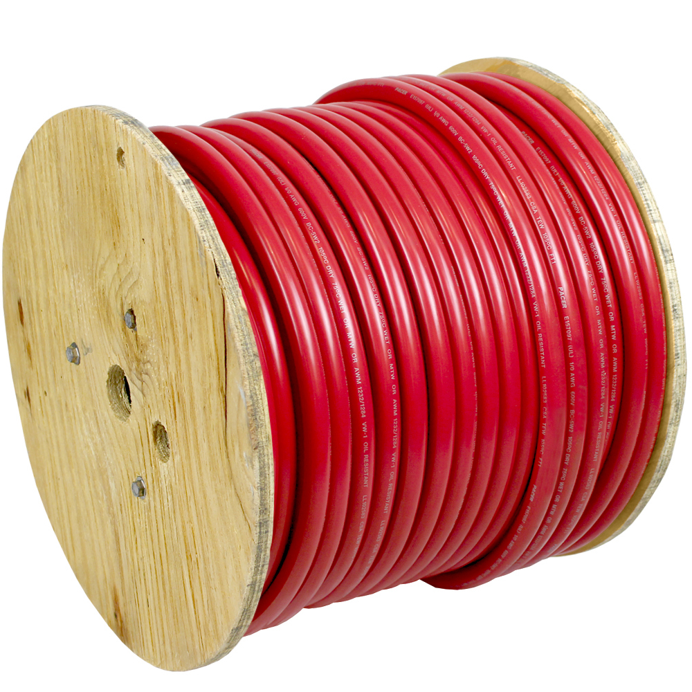Pacer Performance WUL2RD-250 Red 2 AWG Marine Battery Cable 250 Foot Spool