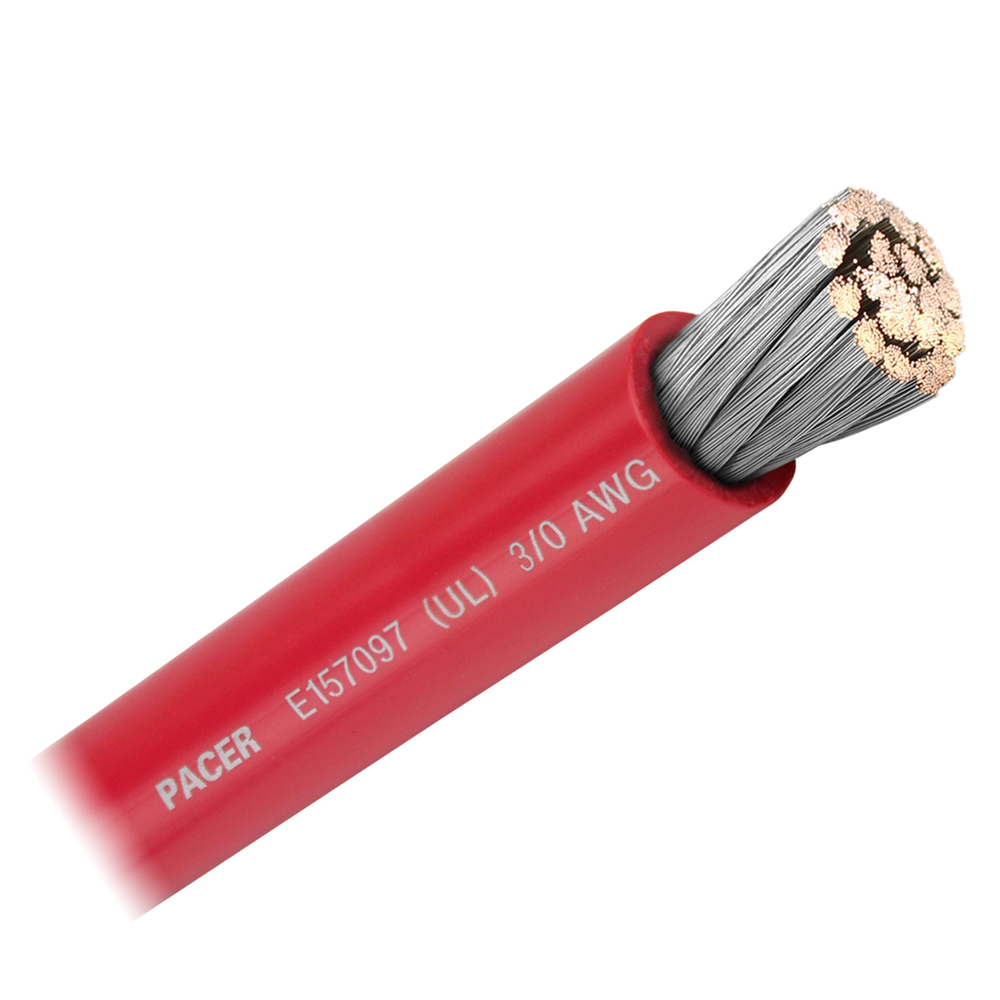 Pacer Performance WUL3/0RD-FT Red 3/0 AWG Marine Battery Cable by the Foot